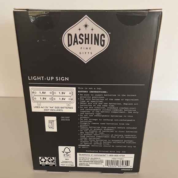 Dashing Fine Gifts LIGHT-UP Sign Includes 84 Letters and Symbols NEW - Picture 4 of 6